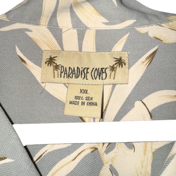 Paradise Coves Sz XXL Tropical Print Button Down Shirt Coastal Vacation Cruise - Picture 3 of 7